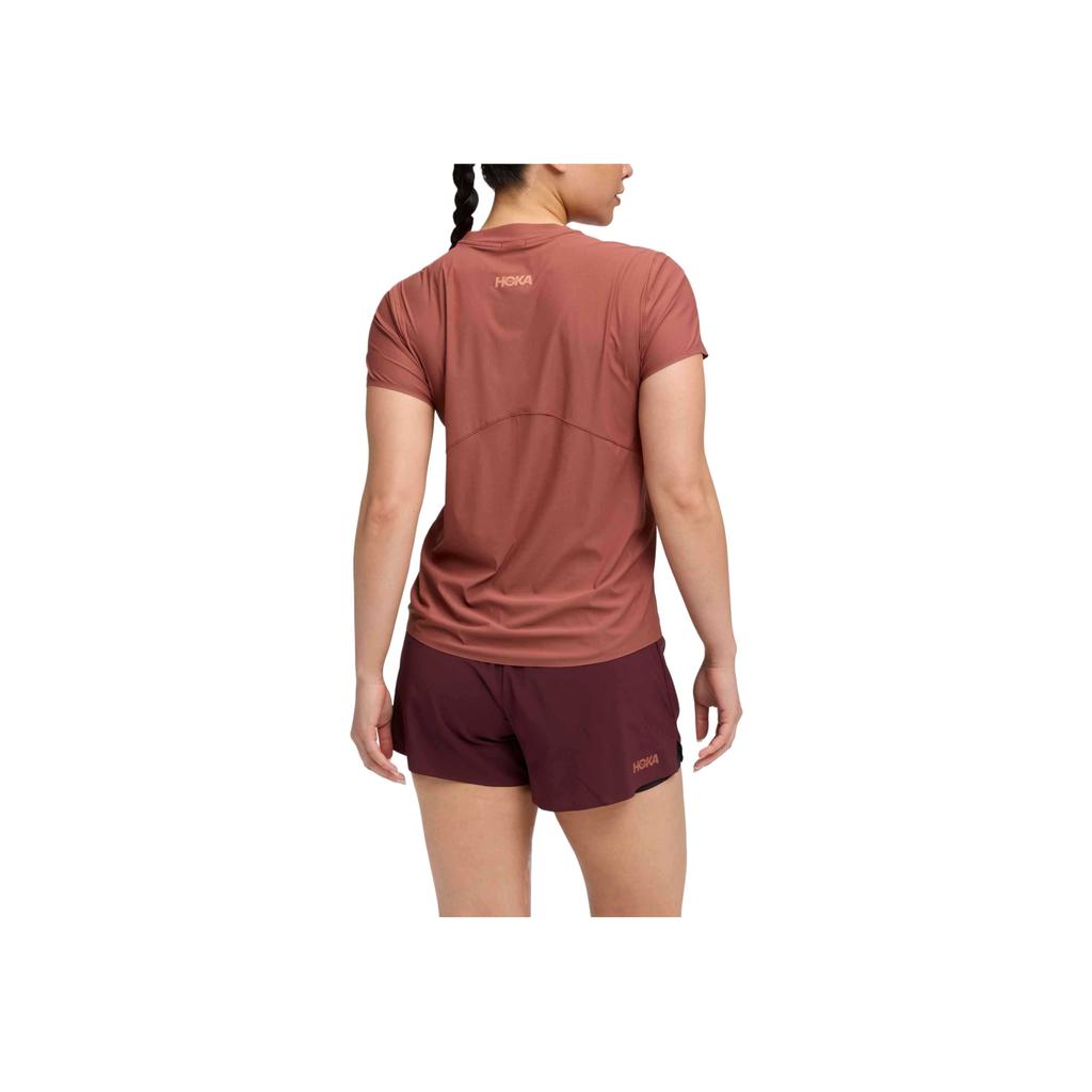 HOKA One One Simple Comfortable Versatile Fashion Solid Color Short Sleeve T-Shirt Women Tops 1175774-ROUG
