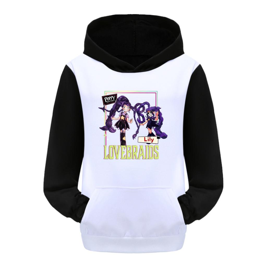 

5594 Kids Girls Lily Lovebraids Printed Long Sleeves Pocket Hoodies Outerwear 170cm