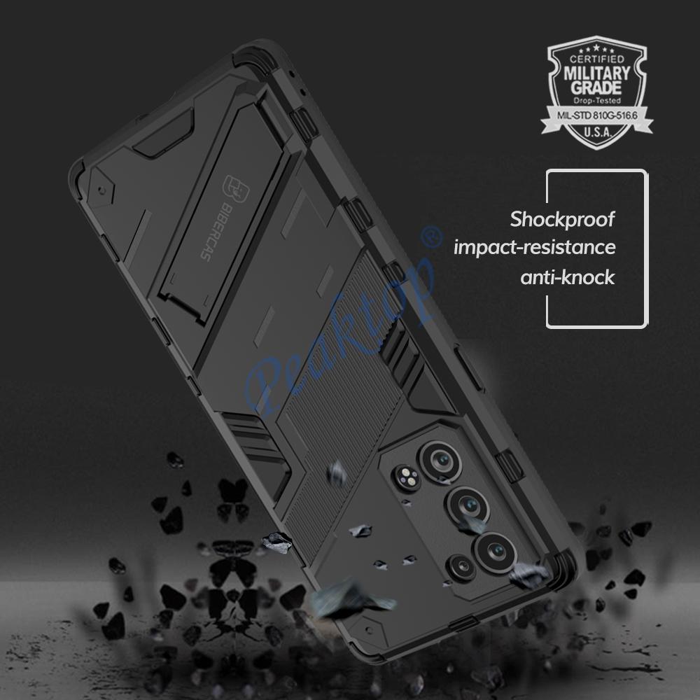 Shockproof Hard Case for OPPO Reno 6 Pro Plus Reno6 Z 5G Reno 6Z Punk Style Back Cover Casing with Kickstand