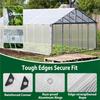 ABMH-Waterproof Clear Tarps With Grommets, 6X8 FT Heavy Duty Greenhouse Tarp, Clear Greenhouse Cover