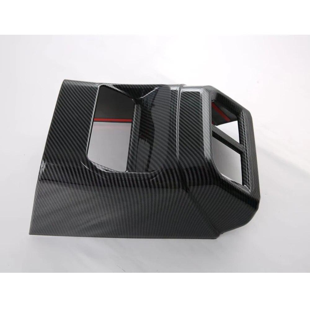 Für Ford Ranger T9 2023 2024 Carbon Look Hinten Air Vent Abdeckung Rahmen Trim Auto Zubehör