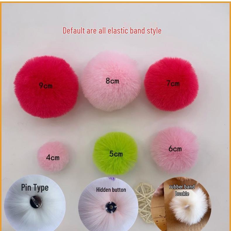 Multi-Color Faux Rabbit Fur Pom Pom for Bags, Clothing, Shoes, and Hats