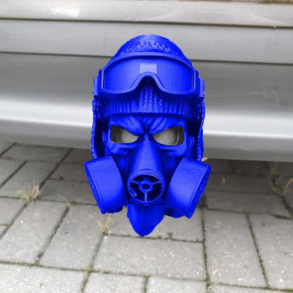 Vtipný 3D tištěný kryt koule tažného zařízení Plynová maska Ocelová helma Kryt háku přívěsu Nerezový PLA Kryt koule háku přívěsu