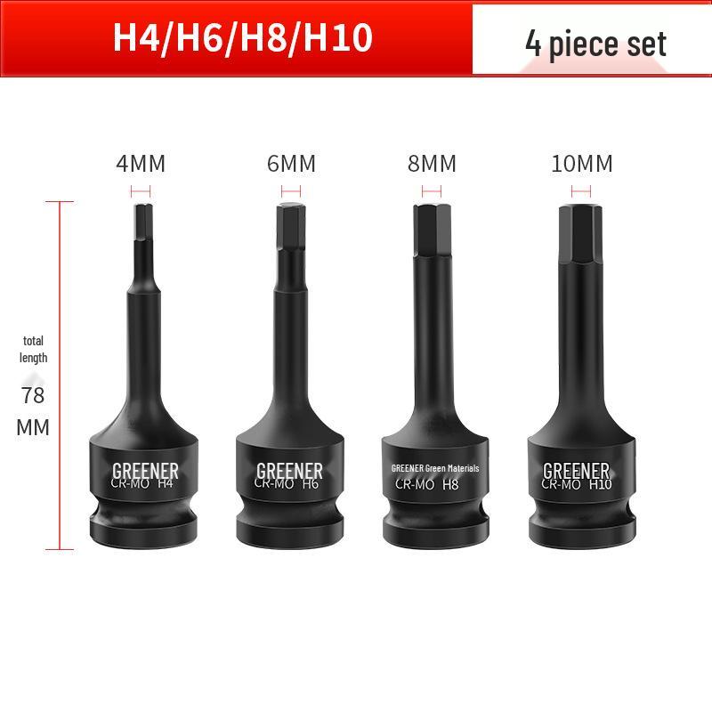 Green Forest 1/2 Hex Pneumatic Socket Wrench and Screwdriver Set