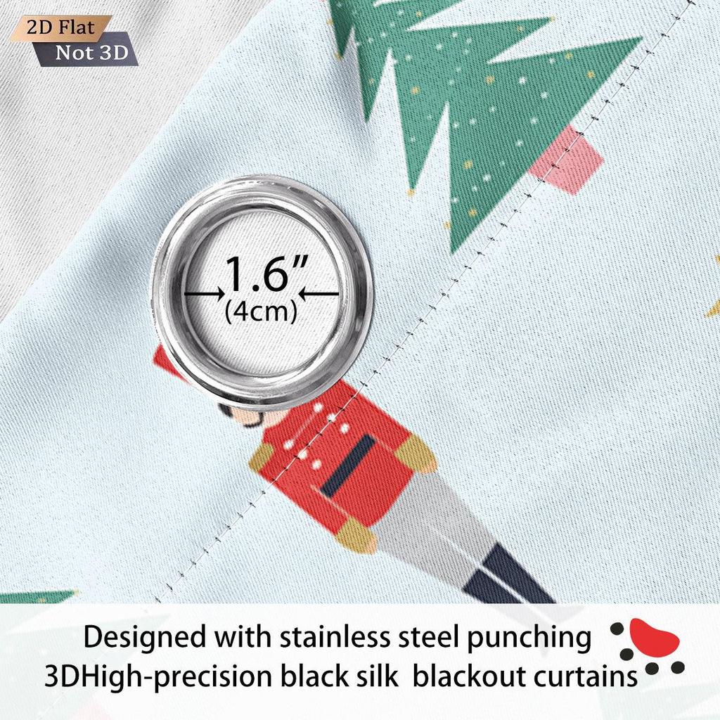 Custom Nutcracker Digital Print Blackout Curtains with Your Image - High-Precision Black Silk