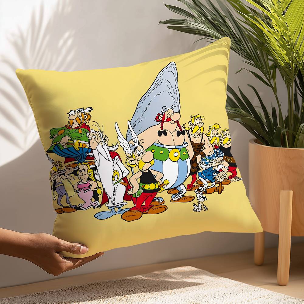 Adventure Comic A-Asterix O-Obelix Pillow Case Plush Fabric Soft  Pillowcase Double Sided Print Cushion Cover Household Gifts