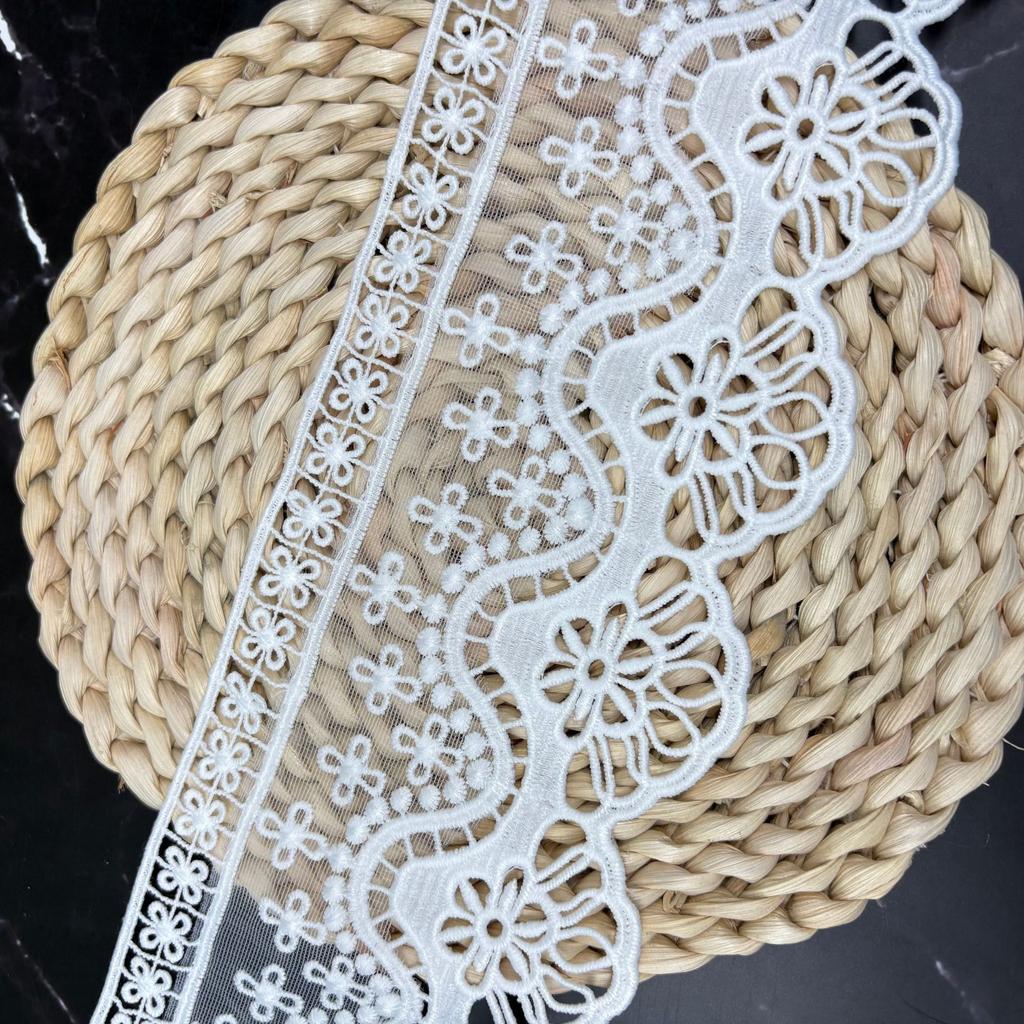 Water-Soluble Lace Milk Silk Embroidered Lace, Dress Women'S Clothing Children'S Clothing Hem Hollow Decoration