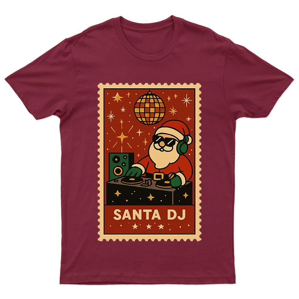 Santa DJ Christmas Retro TShirt Unisex Gift Seasonal Funny Xmas Claus Unisexs