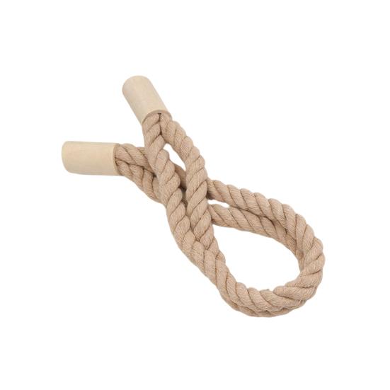 Magnetic Curtain Tieback, Cotton Linen Rope Curtain Holdback with Wood Buckle for Drapes, Decorative Tie Backs for Bedroom, Boho Room, Nursery,