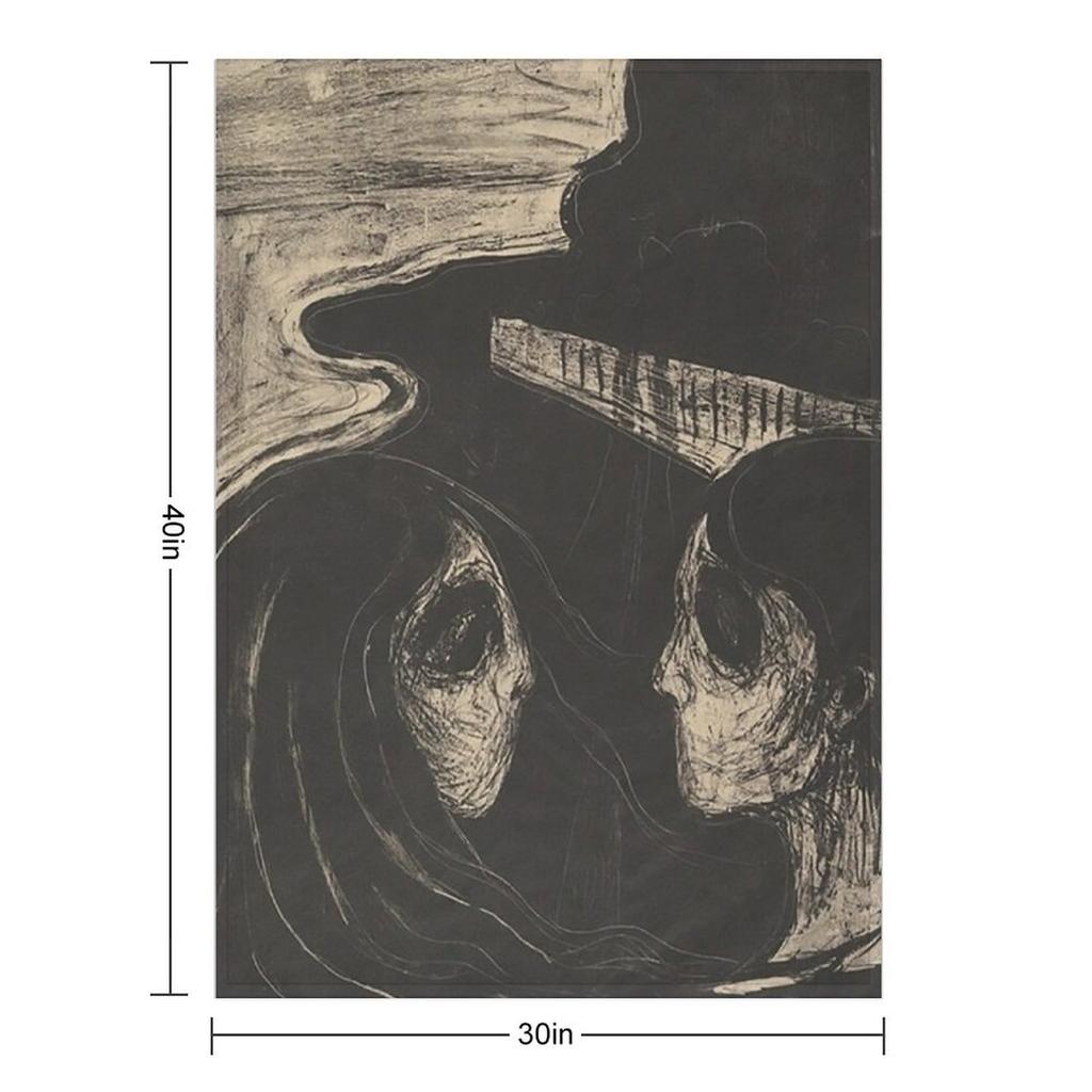 Attraction I by Edvard Munch Throw Blanket Furry wednesday For Baby Bed covers Blankets