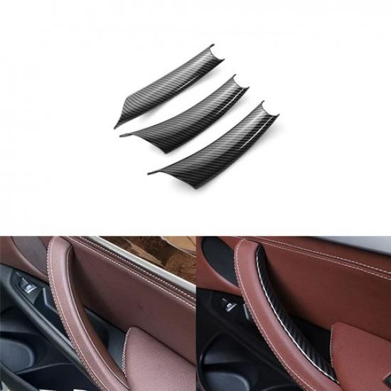 3pcs ABS Carbon Fiber Car Inner Door Handle ide Cover For BMW X5 X6 E70 E71