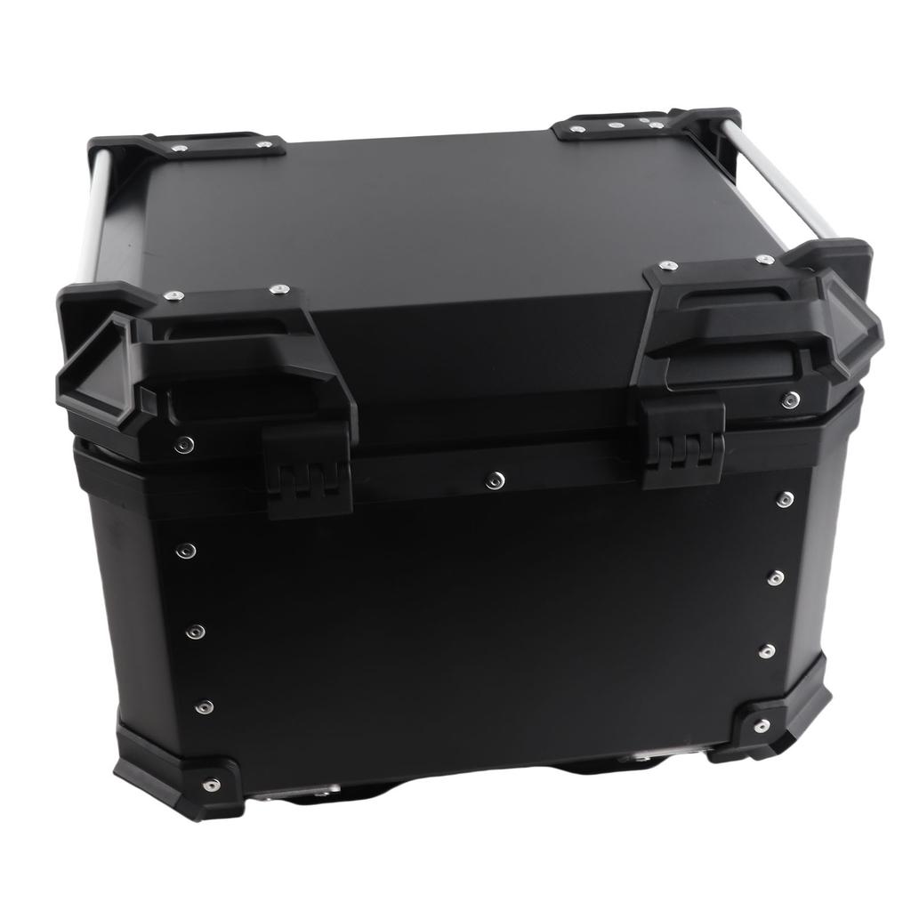 Universal Black 45L Motorcycle Adventure Aluminum Top Case Tail Box Luggage