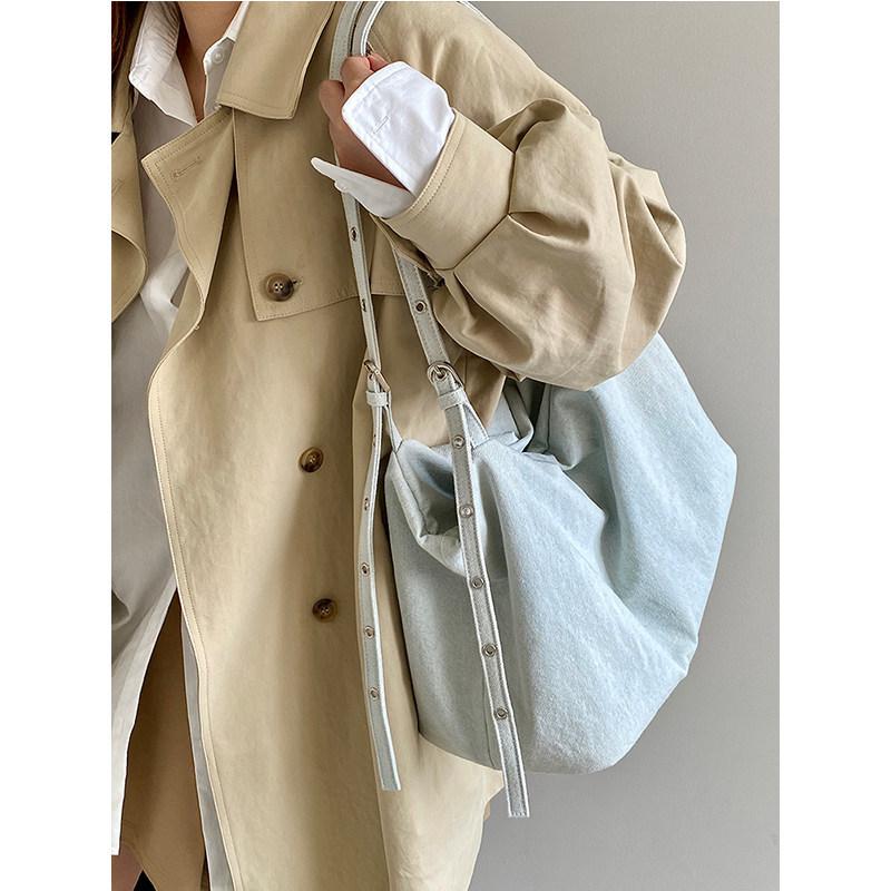 IELGY Ladies Tote Bag Lazy Style Casual Denim Large Capacity Shoulder Bag