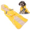 Dog Raincoat Waterproof Adjustable Lightweight Pet Rain Jacket with Safety Reflective StripeYellow S