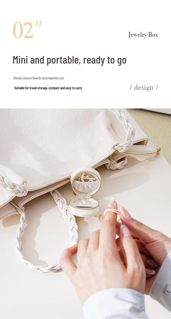 Portable Mini Jewelry Travel Box for Earrings, Rings, and Pendants