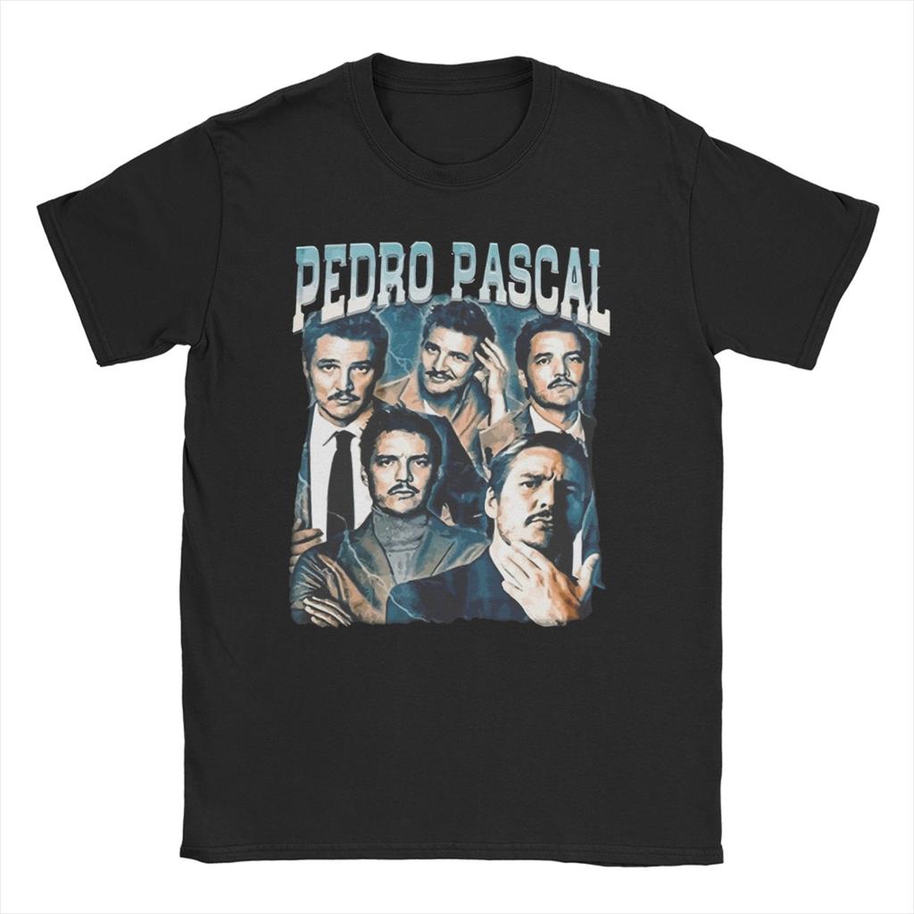 2026 Herren Damen Pedro Pascal T-Shirt Lustiger Schauspieler Vintage 90er Reine Baumwolle Oberteile Mode Kurzarm Rundhals T-Shirts Neue T-Shirts