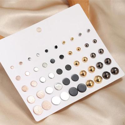 50 Stück Ohrring-Set Kreis Stecker Ohrringe Zubehör Modernes Multipack Geometrisch für Frauen