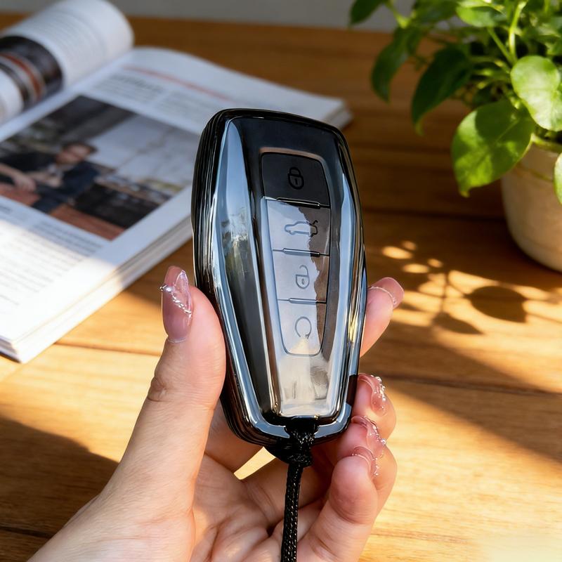 Transparent Black Tpu Key Case For Geely Coolray Atlas Boyue Nl3 Emgrand X7 Ex7 Suv Gt Gc9 Borui Car Key Cover Fob Accessories