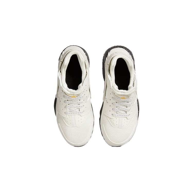 Nike Huarache Run GS Light Bone Black Kids Sneakers White Metallic-Silver University-Gold DQ1103-001