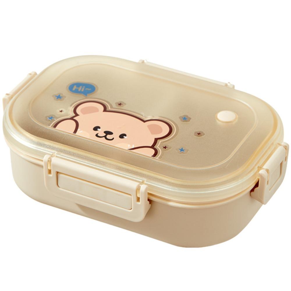 Portable Bento Box Cartoon Lunch Box Divided Fruit Pasta Salad Container Dishwasher Microwave Safe for Home Office Picnic