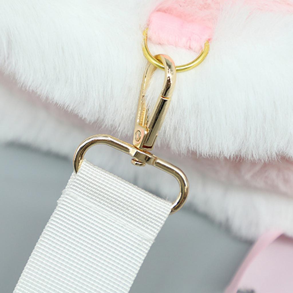 Y2K Angel Heart Backpack Bag Plush Fashion Shoulders Bag with Detachable Angel Wing for Daily Travel Cosplay Props Bag
