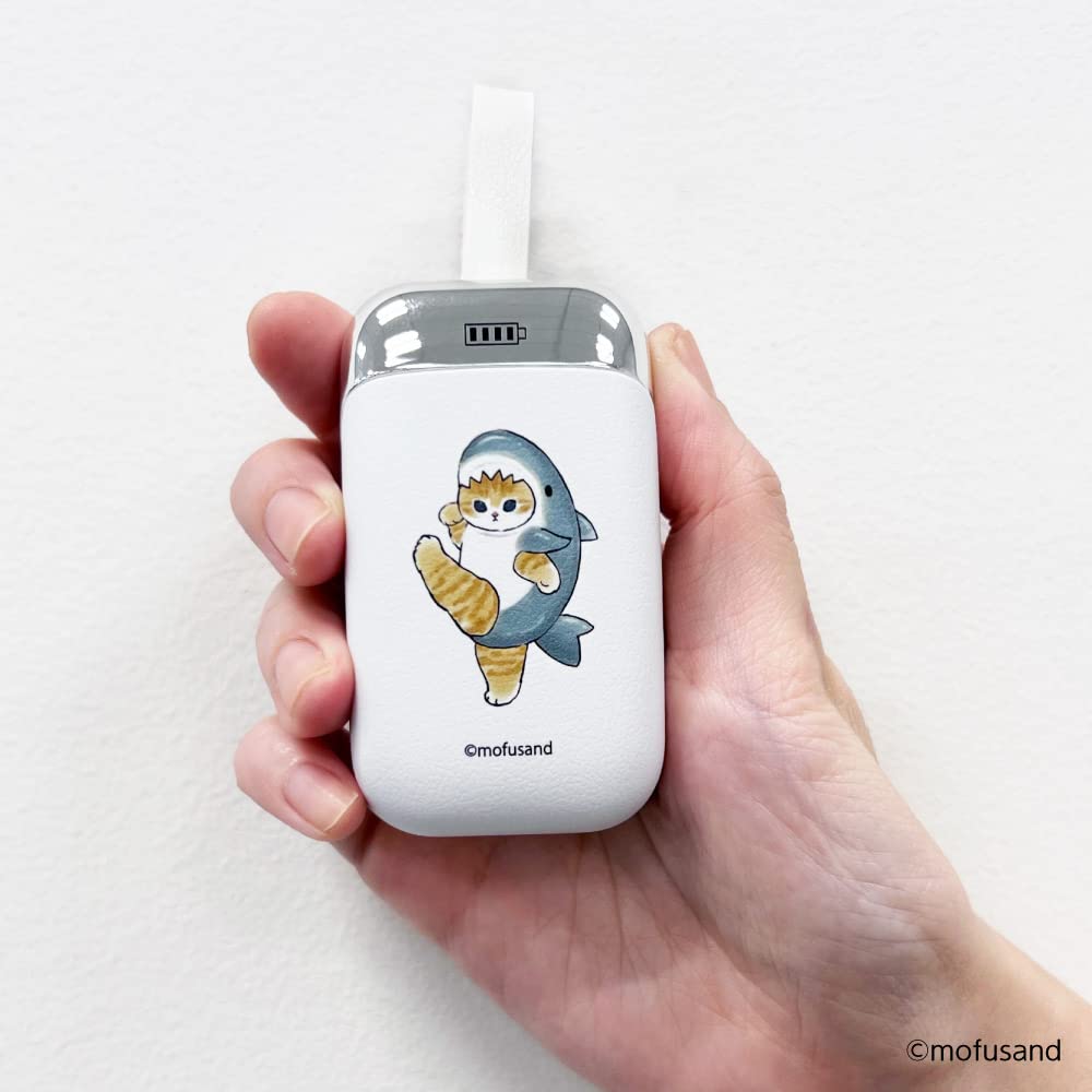 Mofusand True Wireless Earbuds (Shark Cat Design) IPX4 Waterproof, Touch Sensor Control, Bluetooth 5.0, High-Quality Drivers for Calls, Music, and