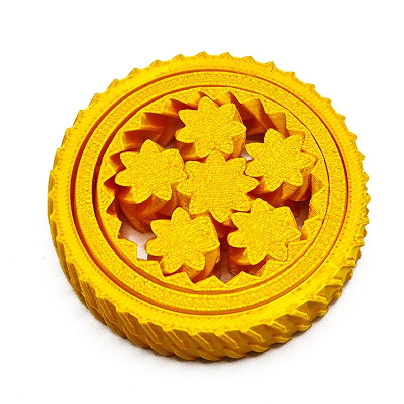 Toys 3D Printed 360 Rotating Gear Fingertip Toy Stress Decompression Ball O-Shaped Gyroscope Gravity Rotation Anxiety Relief Fun