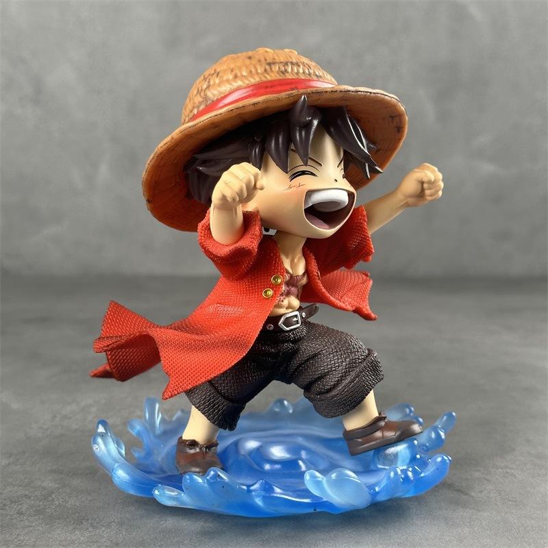 ONE PIECE Shuiyue Luffy Figure Laugh Childhood Luffy Desktop Car Desktop Ornament Anime Nautical King Peripheral