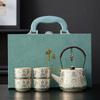 Dunhuang gold and silver wrong beam pot, one pot, four cups of bronzing and silver gift box, hospitality, business gifts, kung fu tea set