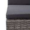 5 Piece Garden Sofa Set with Cushions Poly Rattan Grey