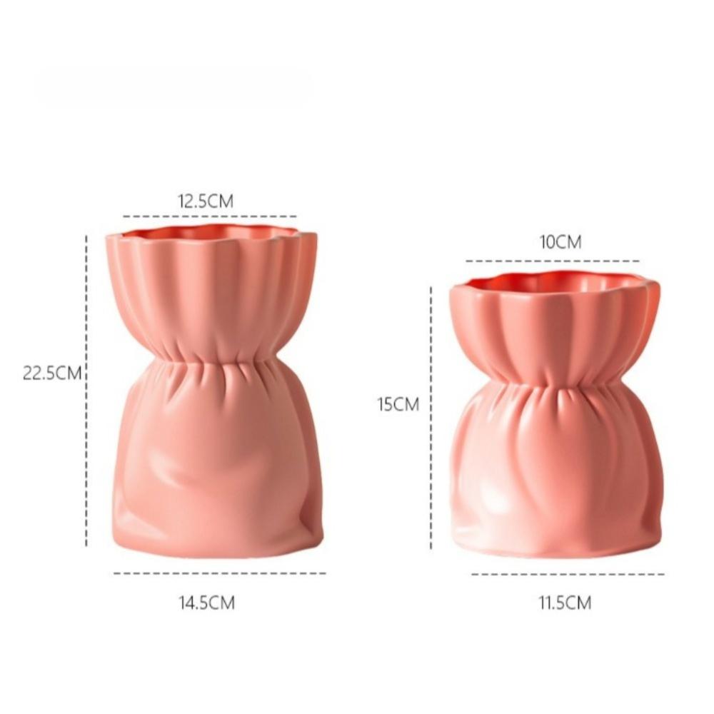 Solid Color Water Cultivation Vase Plastic Flower Arrangement Vase Creative Bouquet Vase