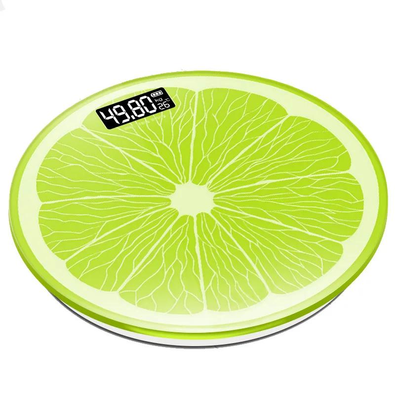 Round Solid Color Health Scale Body Fat Scale Accurate High-end Weight Scale Household Adult Electronic Human Body Weight Scale battery