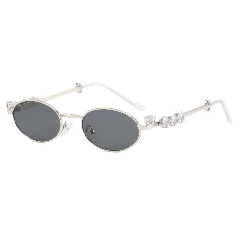 Vintage Y2K Style Rhinestone Fashion Sunglasses with Anti-Blue Light Protection