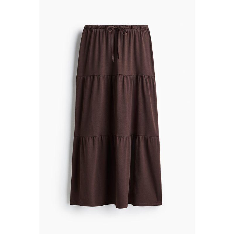 

HM Skirt 2025 Summer New Arrival Women s Clothing Fashion Layered Skirt 1283252 Dark brown 170/88