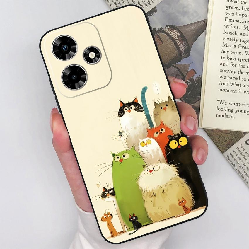 For Infinix Hot 30 20 12 11 Play 30i 20i 20S 12i 11S Phone Covers Cute Couple Piggy Patterns Matte Silicone Fashion Cases For Infinix Cellphone Caisng