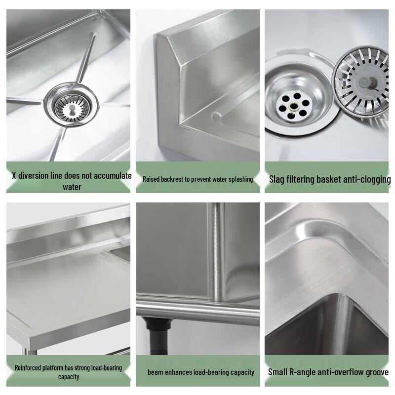 CHENDU Stainless Steel Kitchen Sink with Right Platform