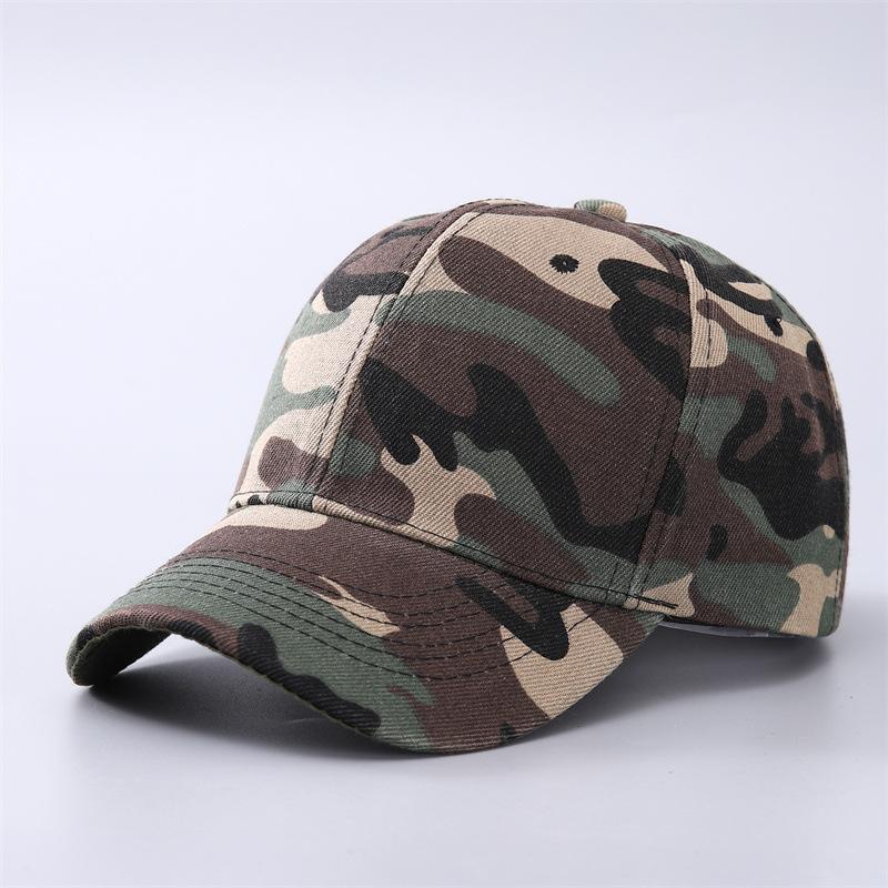 Men Women Summer Cotton Camouflage Printed Baseball Caps Sunhat Outdoor Unisex Sports Adjustable Snapback Anti-UV Hat Visors