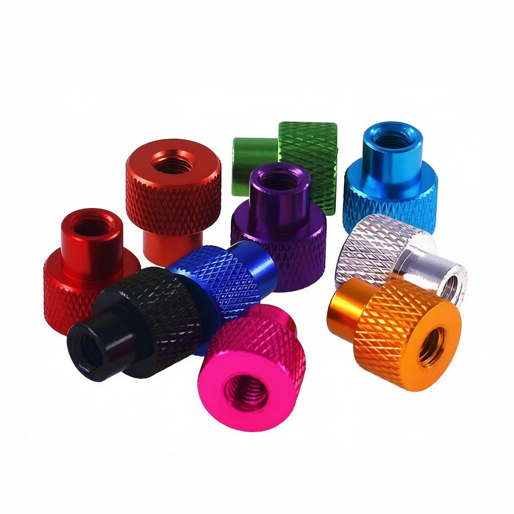 Colourful Aluminium Alloy Hand Tighten Knurled Thumb Nut M2 M2.5 M3 M3.5 M4 M5 M6 M8 M10 Step Knurled Thumb Nut Through Hole