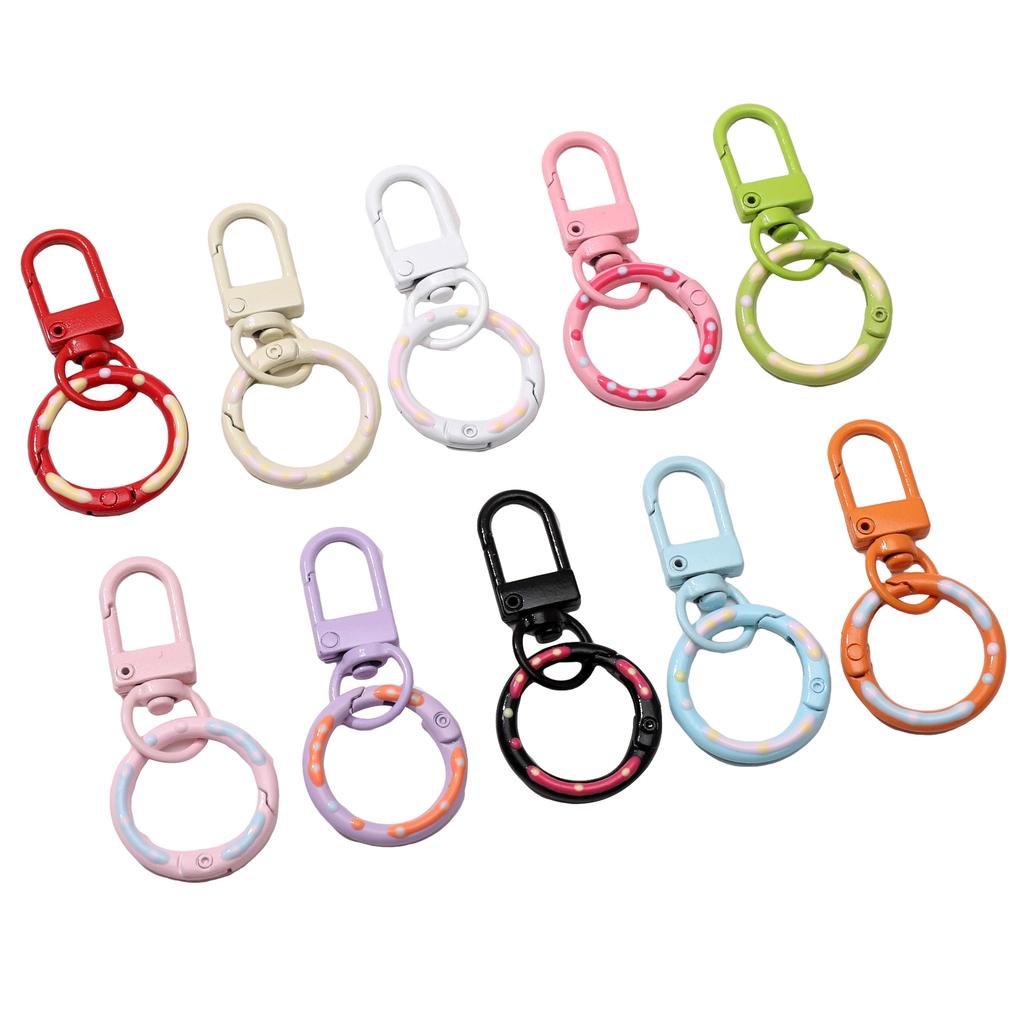 1Set/bag Alloy Donut Spring Buckle Door Buckle For DIY Jewelry Making