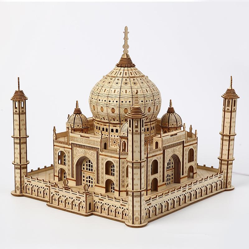 3D Light-Up Castle Puzzle: DIY Wooden Toy & Educational Ornament for Kids