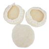 3Pcs Lambs Wool Buffing Pads Set 7inch for Car and Aerospace Polishing with Wool Fibers for Consistent Polishing Results