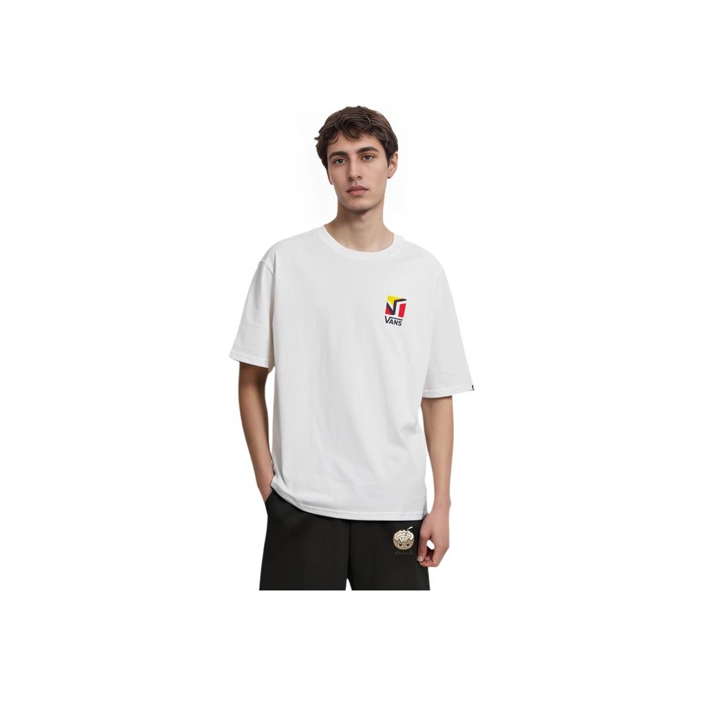 Vans Back Print Logo Casual Round Neck Short Sleeve T-Shirt Men Tops White VN0A54K8WHT