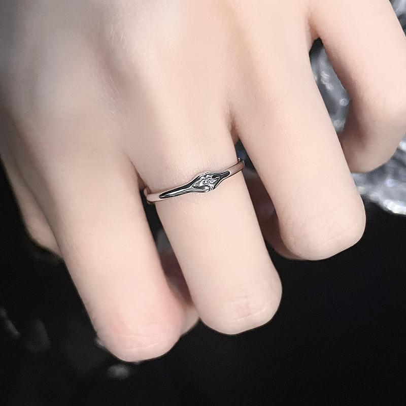 

Niche Design Simple Bamboo Joint High Sense Simple Cold Wind Personality Sweet Cool Wind Opening Ring Female Adjustable opening