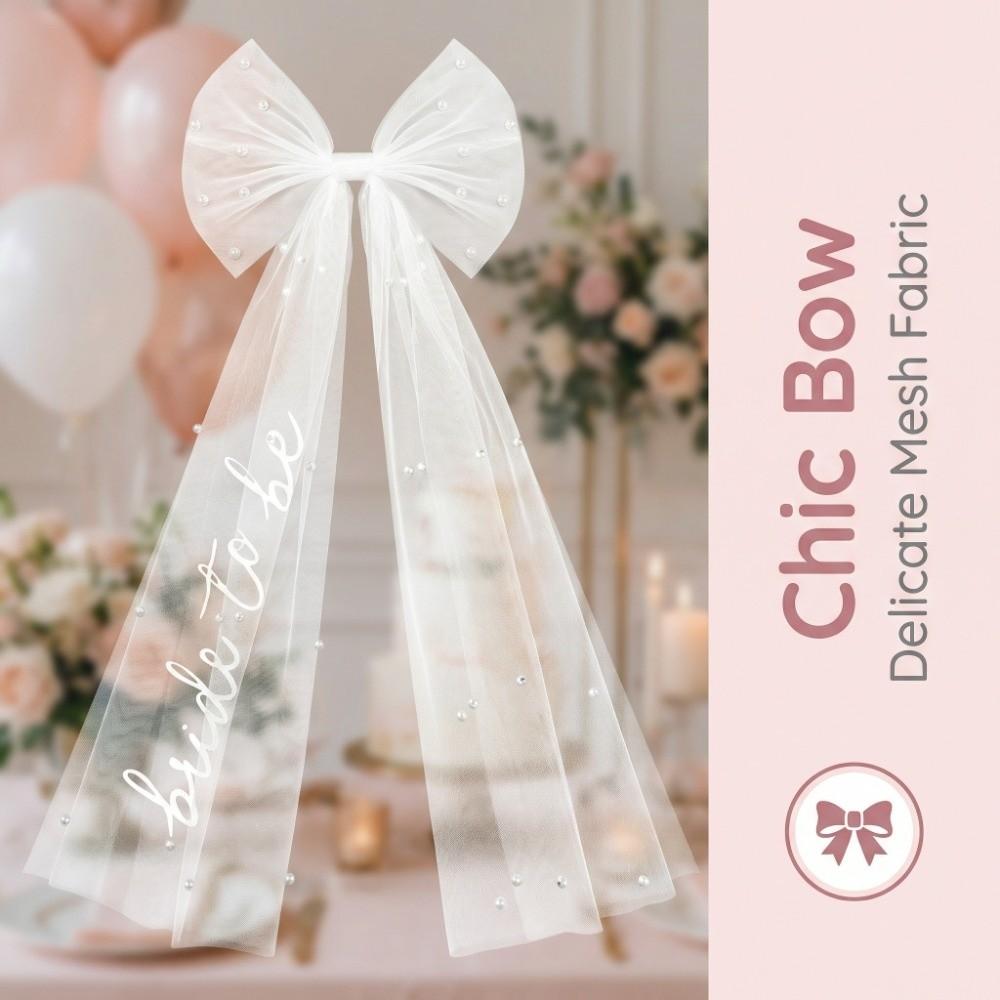 Flower Bridal Veil Pearl Wedding Gauze Sweet Marry Veil  Bride Accessories