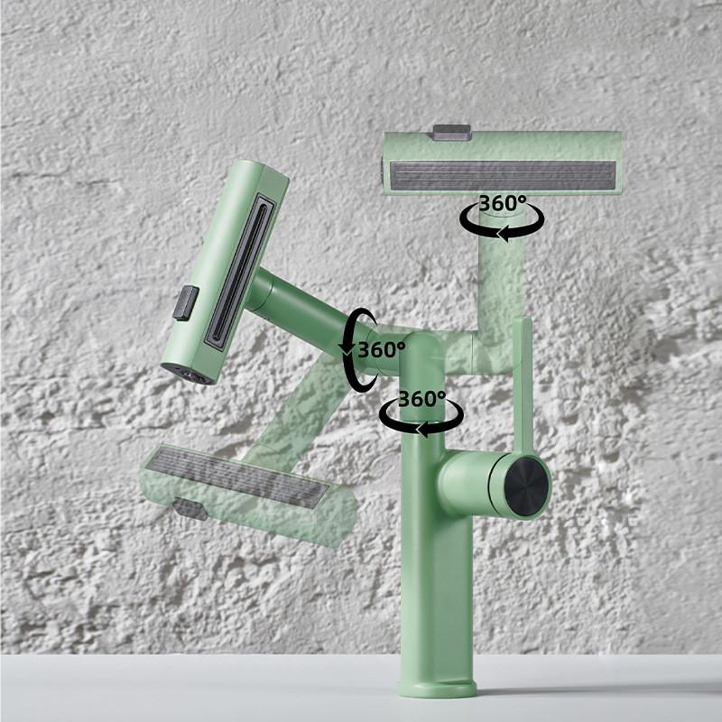 Tuqiu Green Rainfall Basin Faucet Bathroom Sink Faucet Multi functions Rotation Sink Faucet Basin Tap Hot Cold Mixer Tap Crane