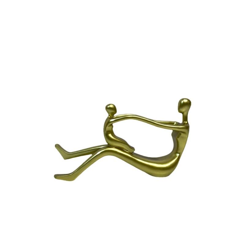 Modern Minimalist Abstract Resin Figurine Decor Home Office Desk Decoration Copper Finish