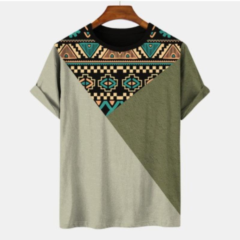 

Новая мужская и женская повседневная футболка с коротким рукавом и 3D-цифровой печатью, свободная спортивная футболка с цветными блоками 6XL