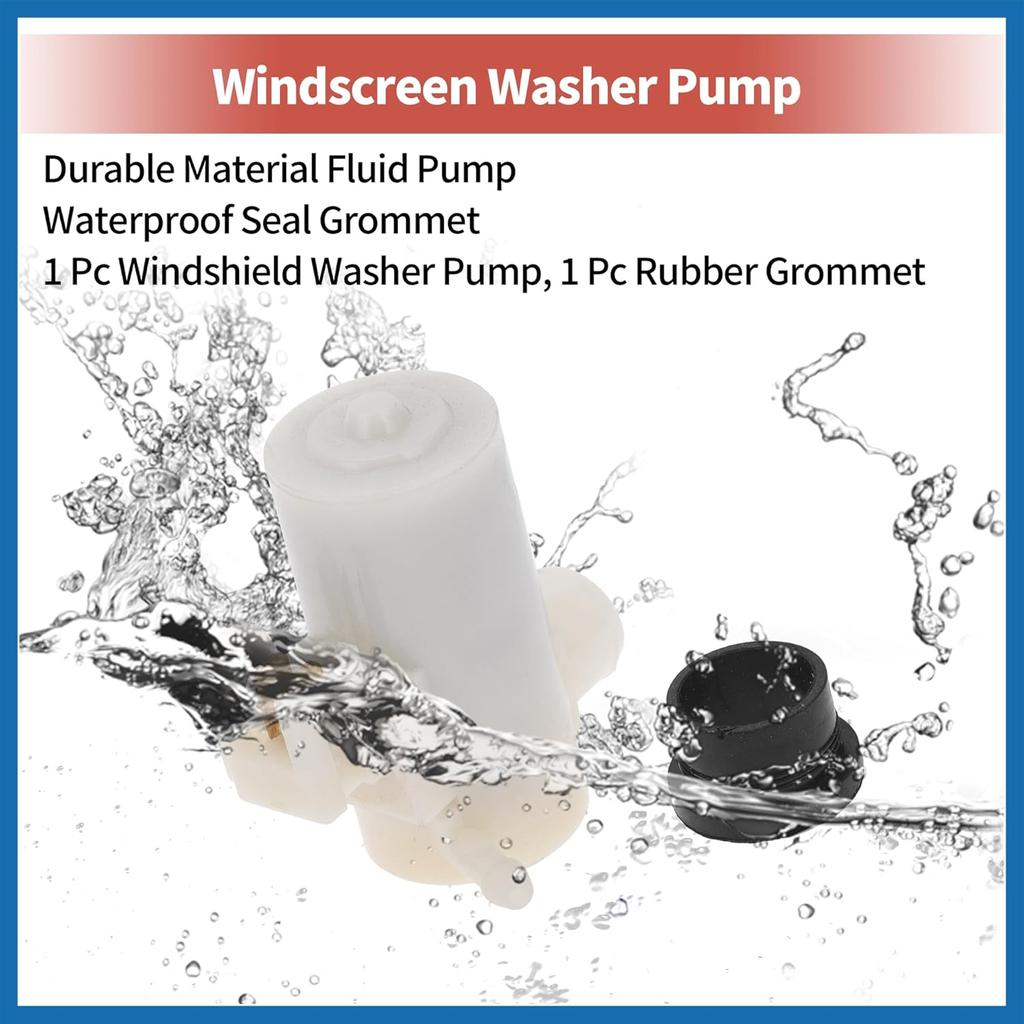 Windshield Washer Pump W/Grommet Windshield Washer Fluid Pump Fit for Honda Civic CR-V for Subaru GL-10 Loyale No.86611AC010 - Pack of 1 Item