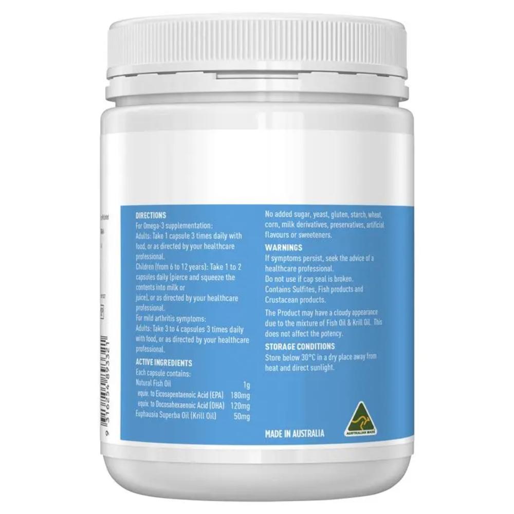 Healthy Care Fish Oil 1000mg and Krill 400 Capsules X 6