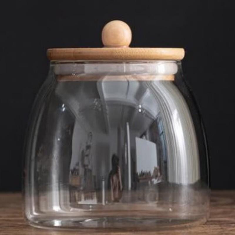 High Borosilicate Glass Storage Jar with Bamboo Lid